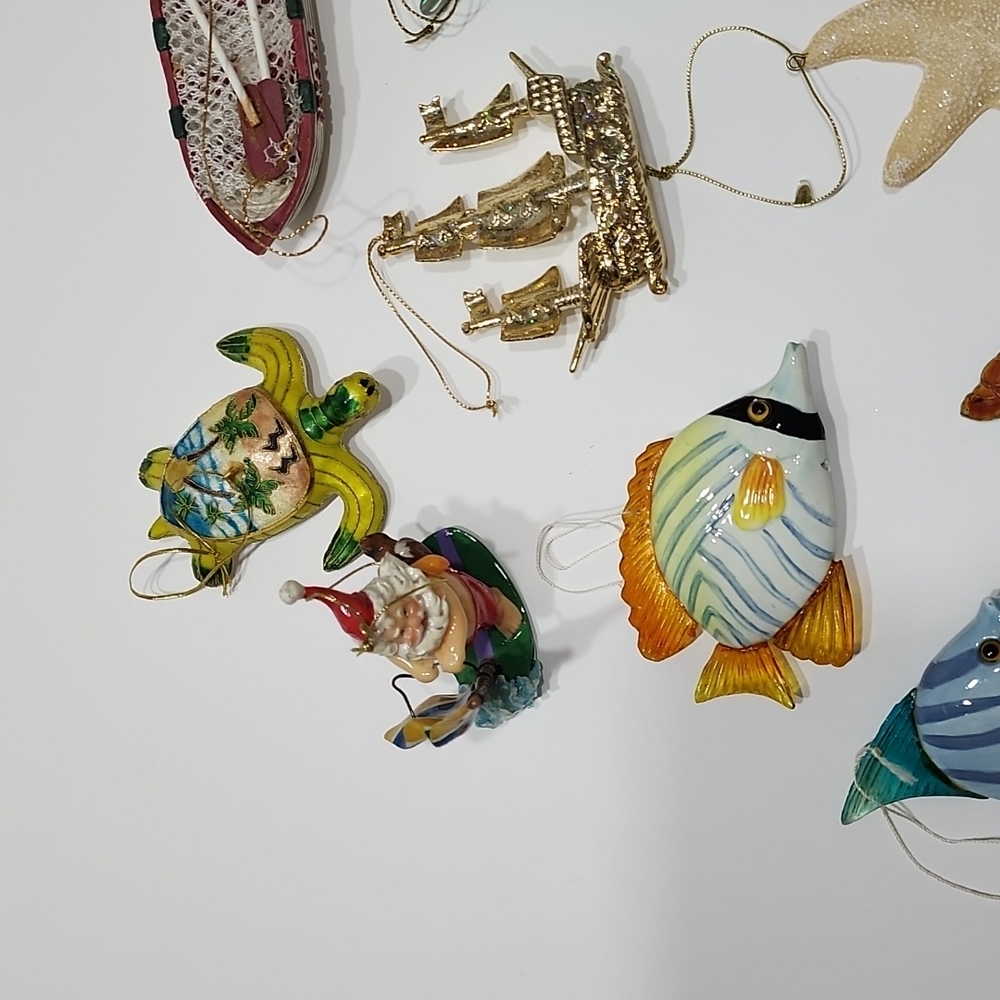 Christmas Hanging Decorations At the Sea 14 Ornaments Pieces. - Picture 2 of 13